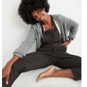 Aerie Werk & Play Corduroy Overalls in Smoked Gray, Size M